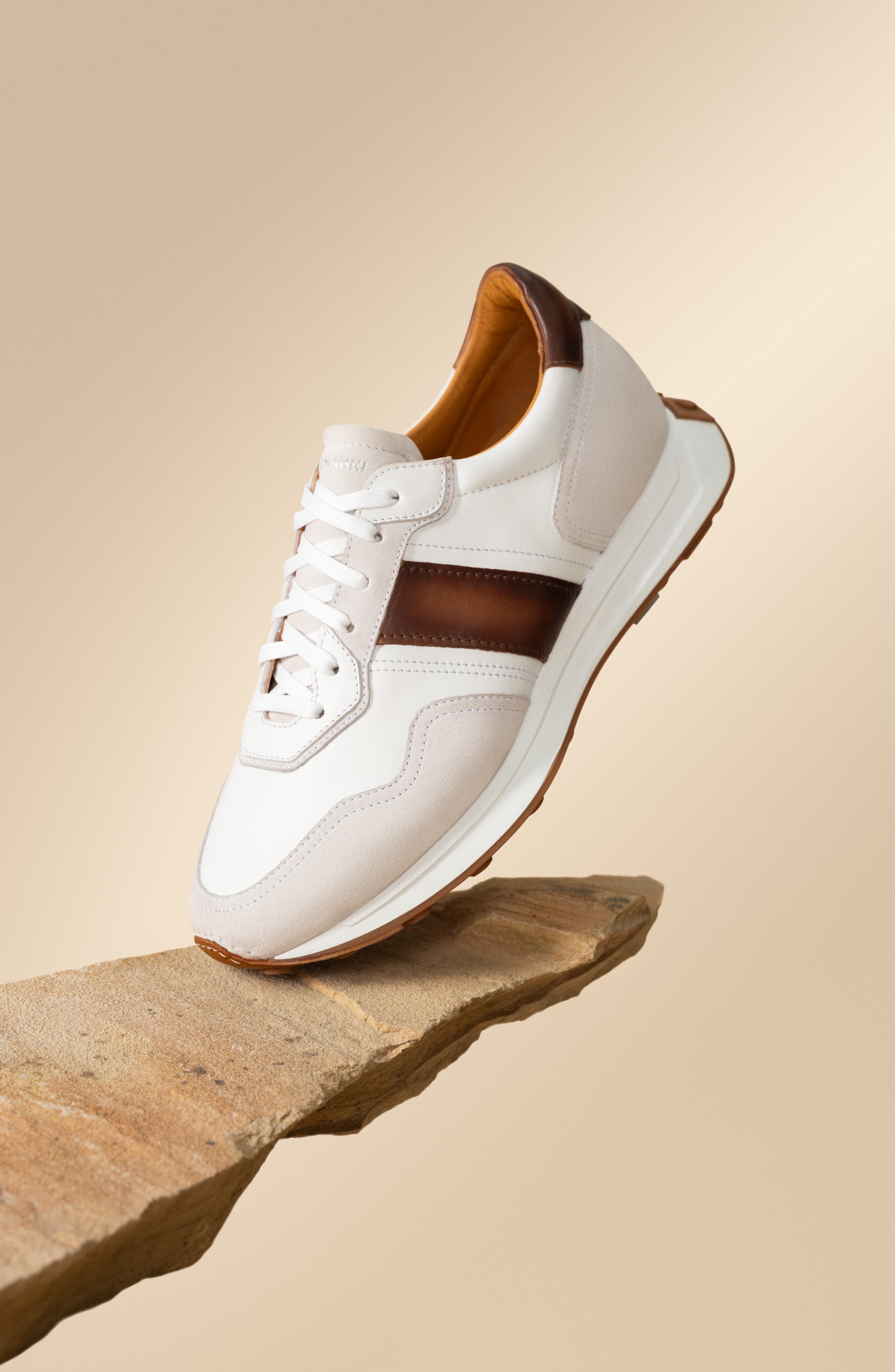 Romero II Sneaker, Alternate, color, WHITE/ BROWN