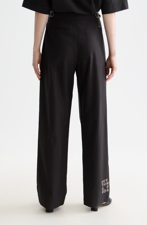 Scotch & Soda Quinn Wide Leg Pants In Black