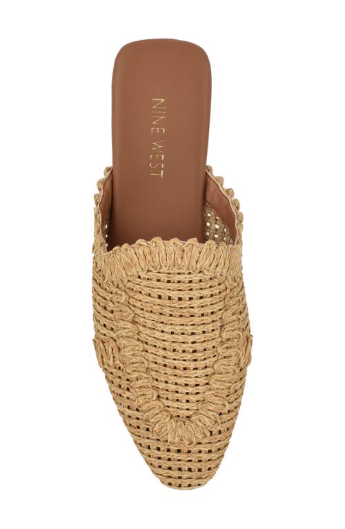 Nine West Canoli Raffia Mule In Natural