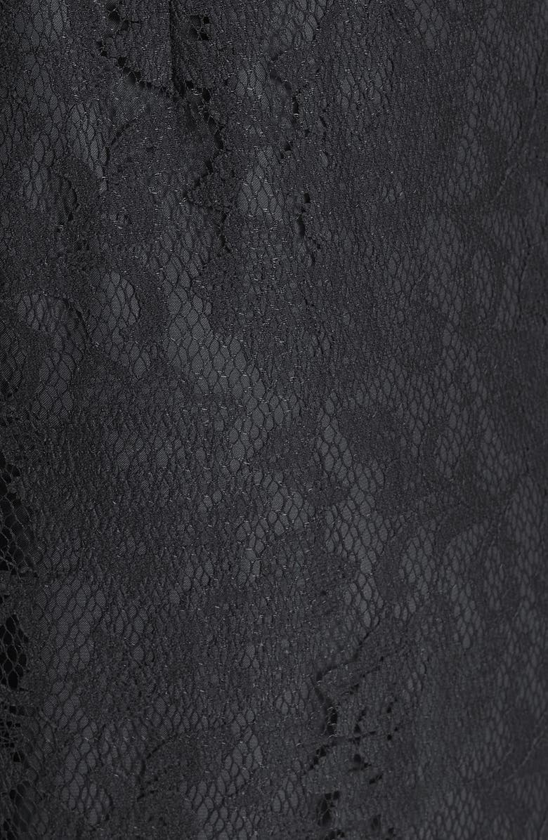 Amsale Illusion Yoke Lace Gown, Alternate, color, 