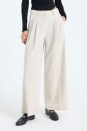 Monlicia Liora Double-Pleated High-Waist Palazzo Trousers