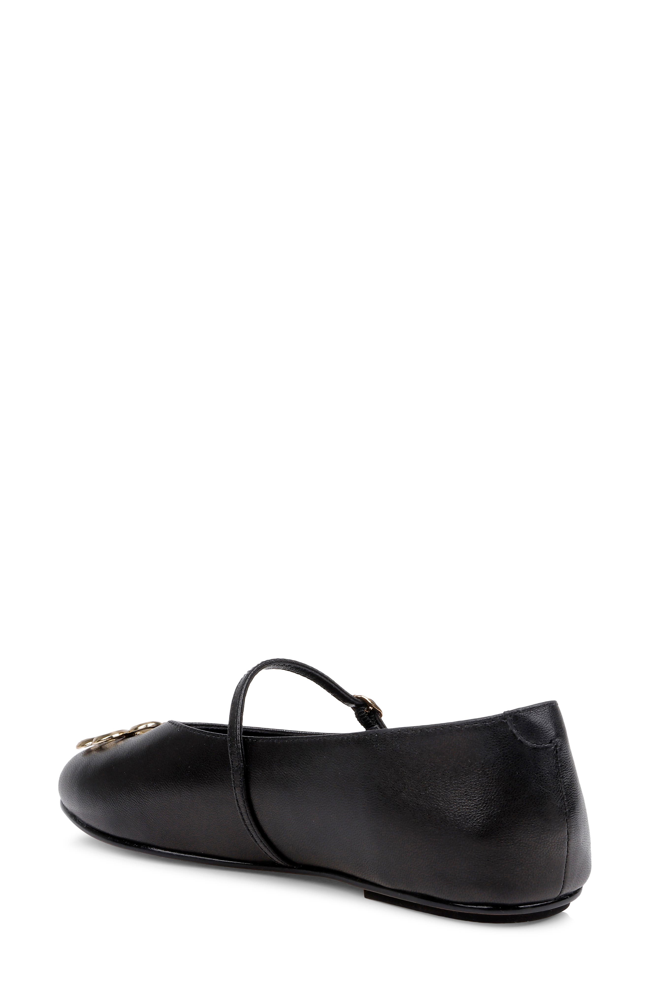 CLERAE Maril Mary Jane Flat, Alternate, color, Black Leather