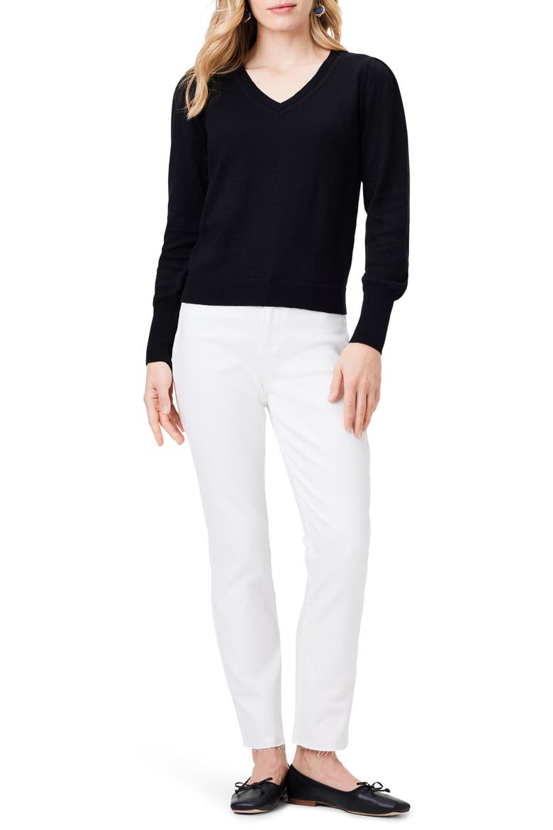 Slub Cotton Blend Sweater, Alternate, color, BLACK ONYX