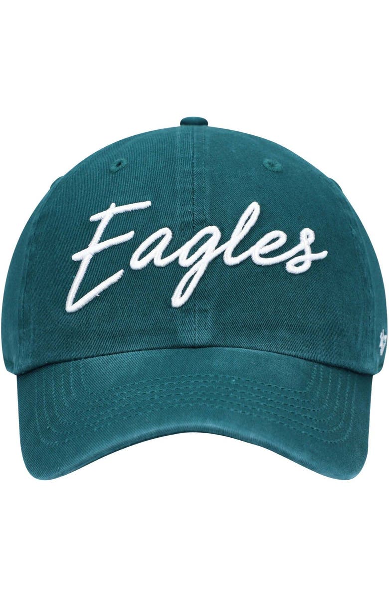'47 Women's '47 Midnight Green Philadelphia Eagles Vocal Clean Up Adjustable Hat, Alternate, color,