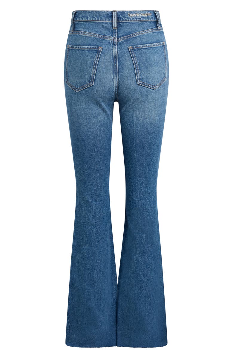 Favorite Daughter The Valentina High Waist Raw Hem Flare Leg Jeans, Alternate, color, Beacon
