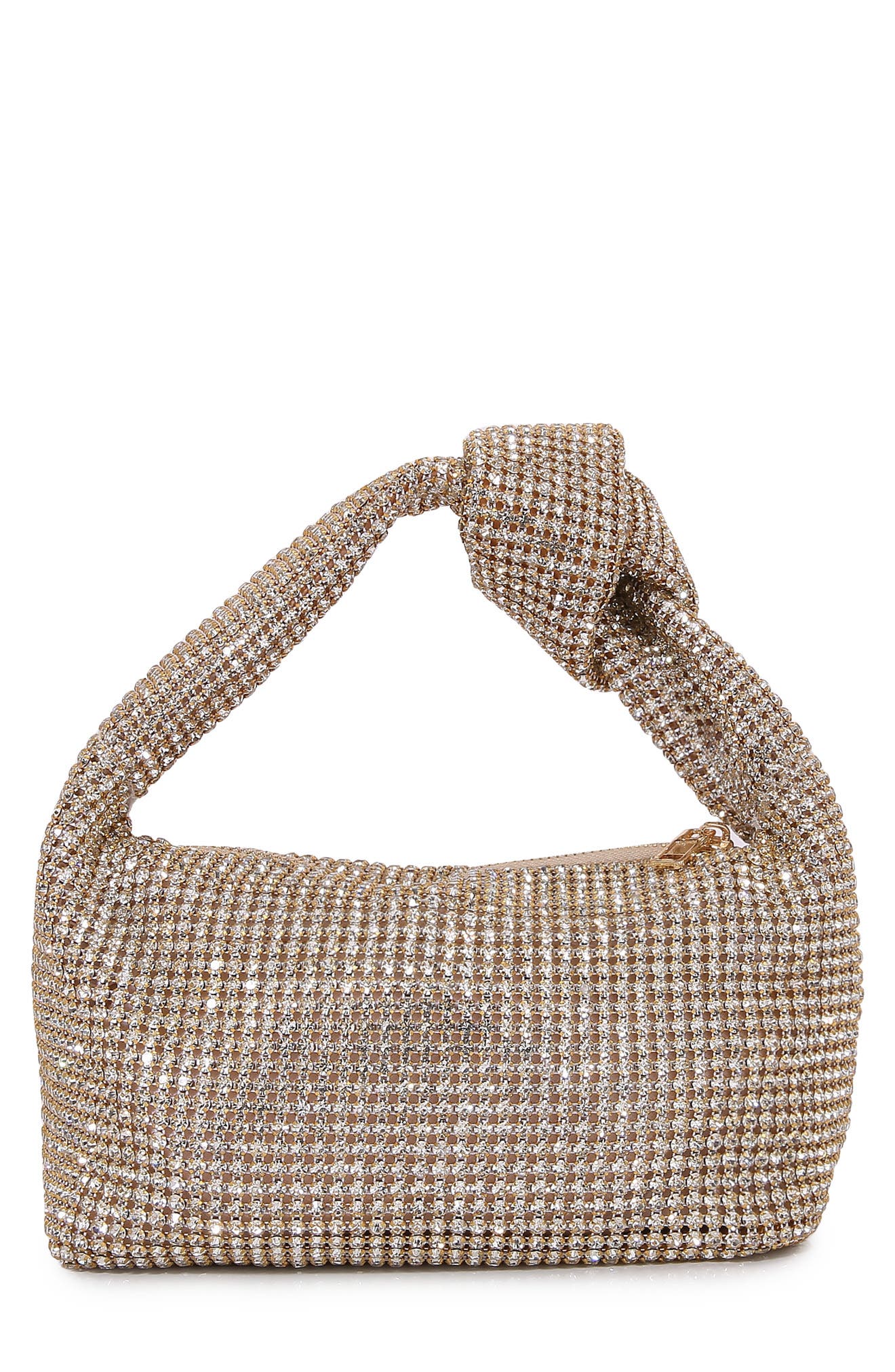 Knotted Handle Rhinestone Bag