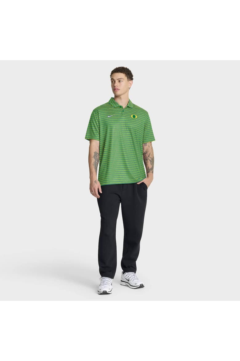 Men's Nike Green Oregon Ducks 2025 Coaches Premium Tour Stripe Dri-FIT Polo, Alternate, color, Green
