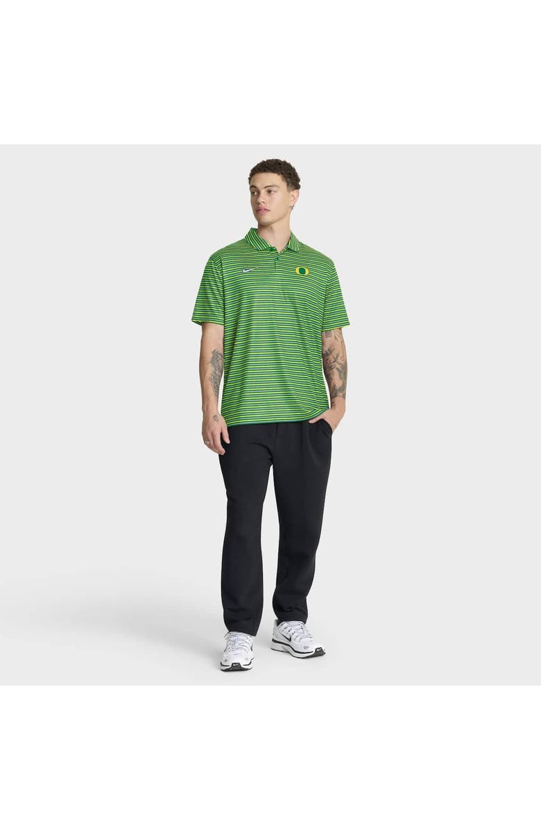 Nike Men's Nike Green Oregon Ducks 2025 Coaches Premium Tour Stripe Dri-FIT Polo, Alternate, color, Green