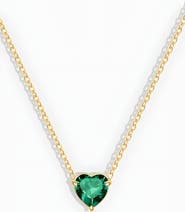 Mint & Lily Dainty Birthstone Heart Necklace