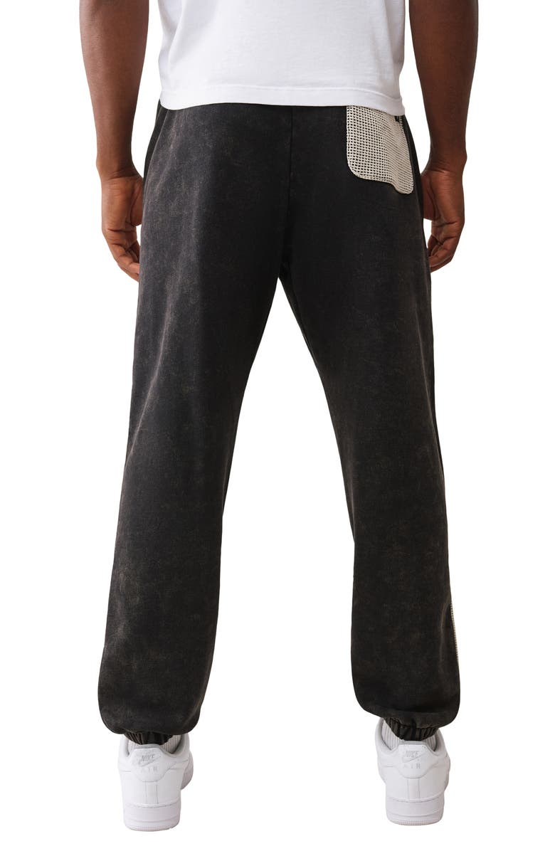 True Religion Acid Mesh Joggers, Alternate, color, Jet Black