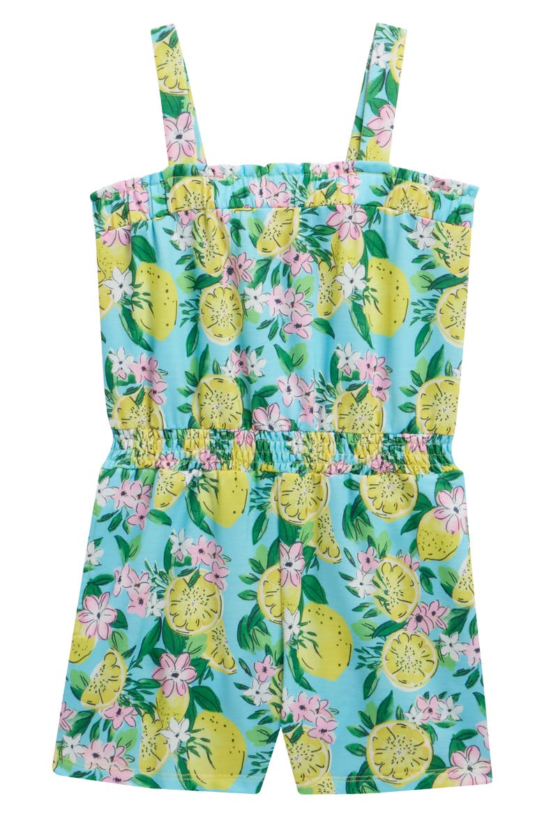 Kids' Lemon Print Romper, Main, color, BLUE