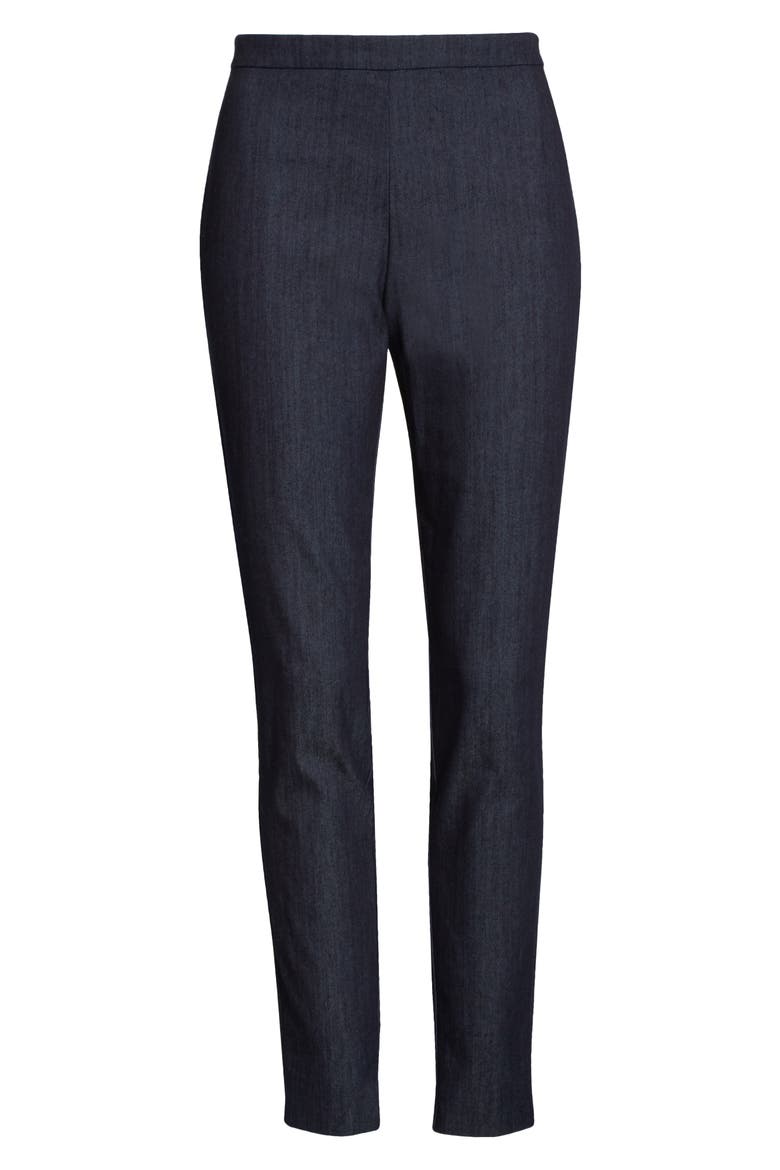 Lightweight Denim Skinny Pull-On Pants, Alternate, color, INDIGO