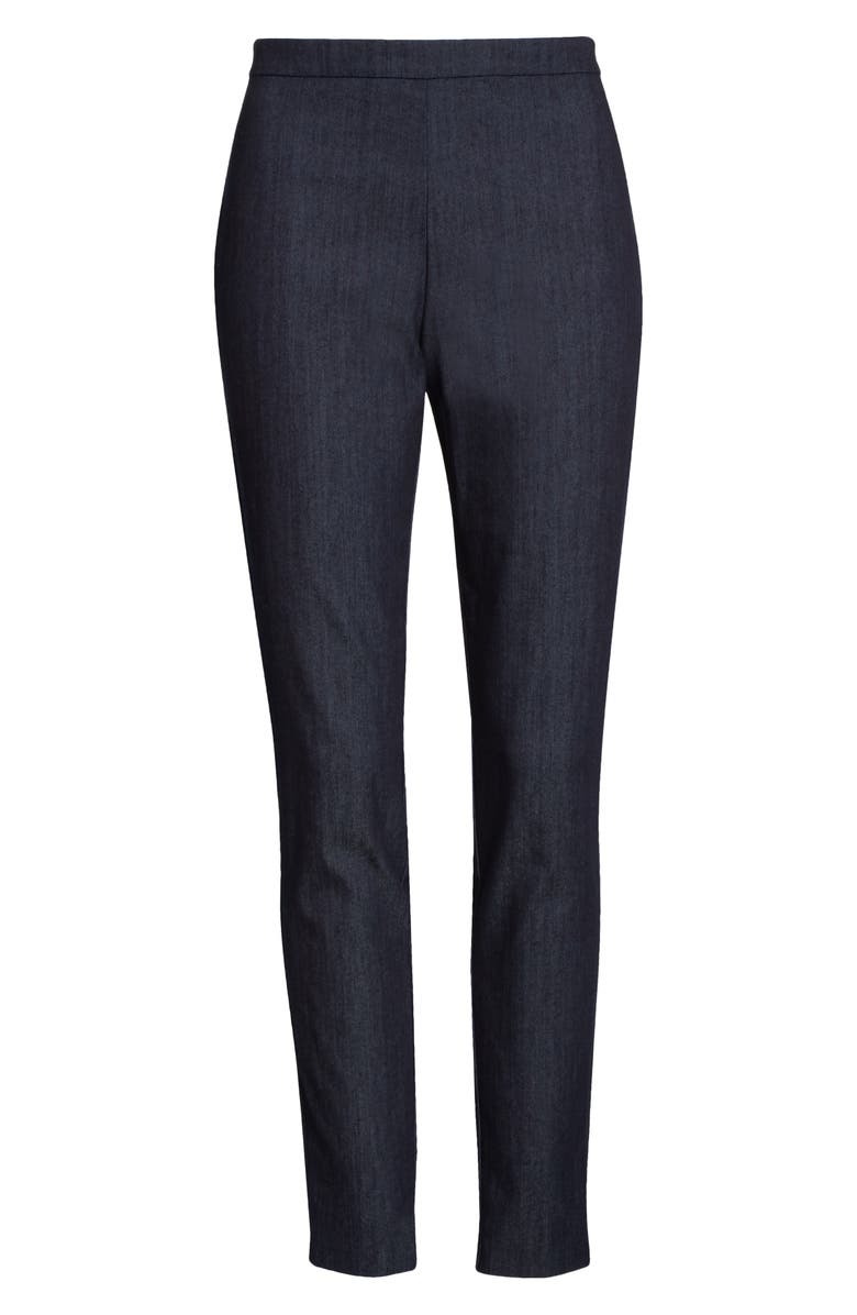 St. John Collection Lightweight Denim Skinny Pull-On Pants, Alternate, color, 