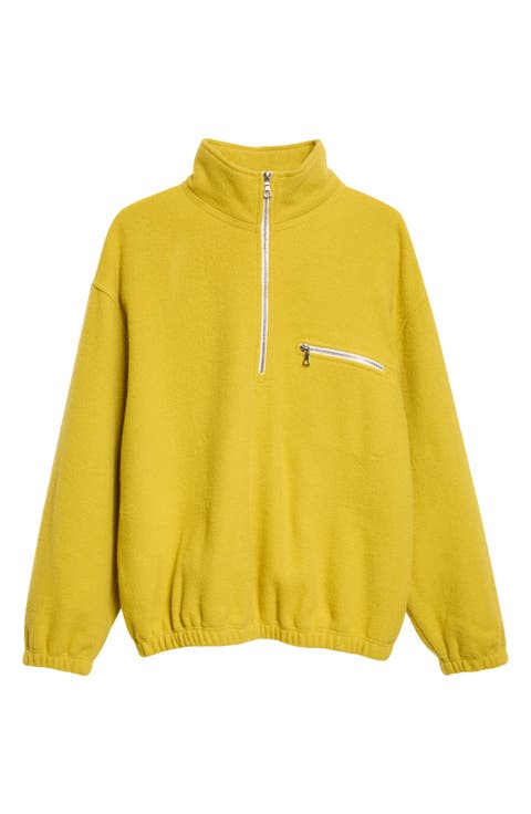 Wool Fleece Half Zip Sweatshirt