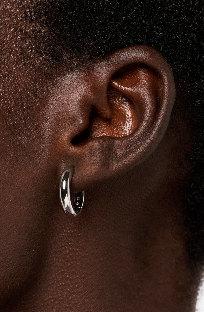 Ana Luisa Guilia Medium Hoop Earrings, Alternate, color, Silver