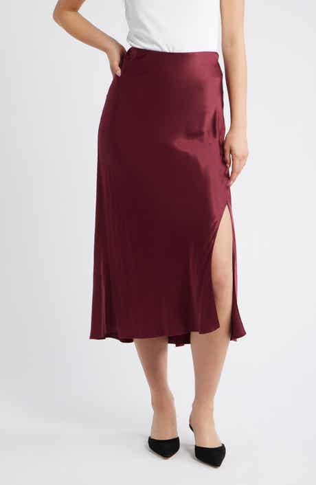 Rails Maya Satin Midi Skirt