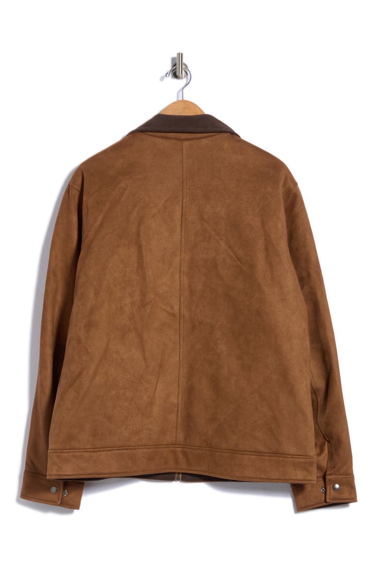 Faux Suede Jacket, Alternate, color, CHIPMINK
