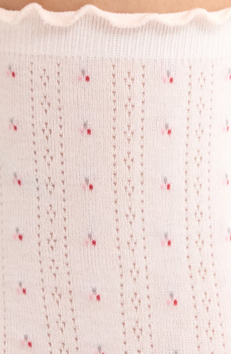 Casa Clara Margot Pointelle Crew Socks, Alternate, color, Pink