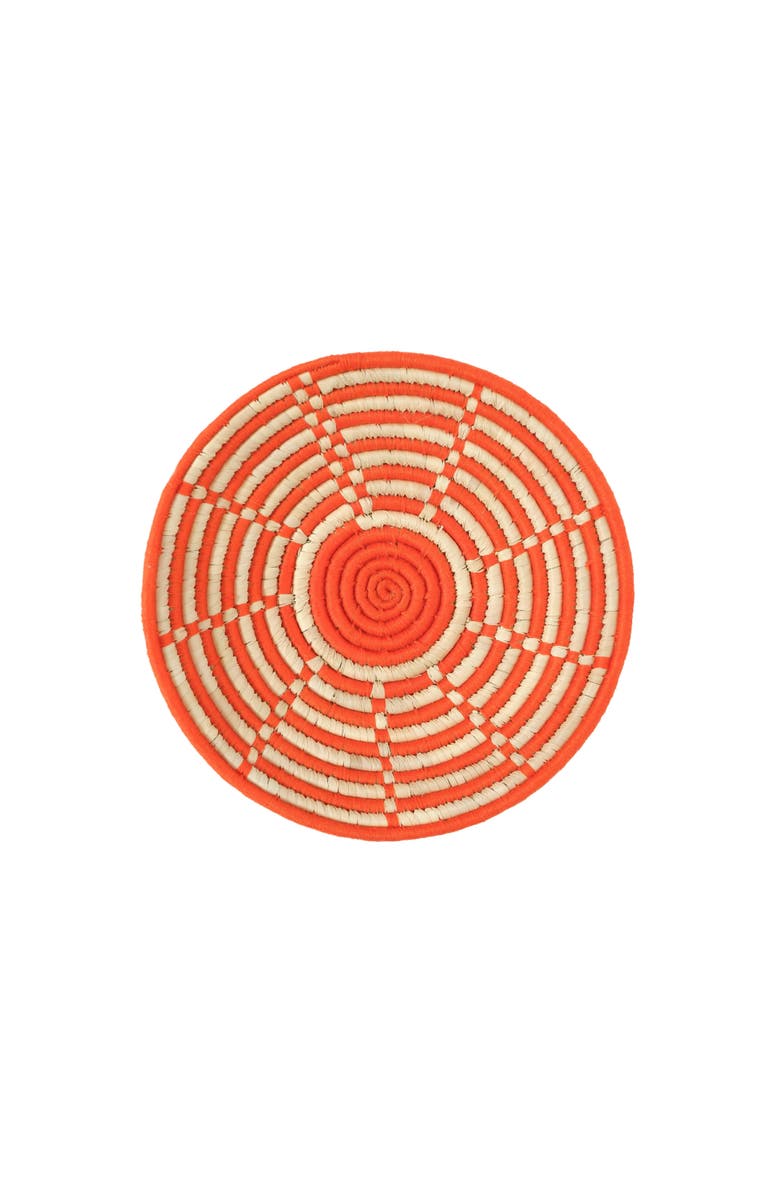 Wicker Village Orange Wall Basket, Main, color, Large