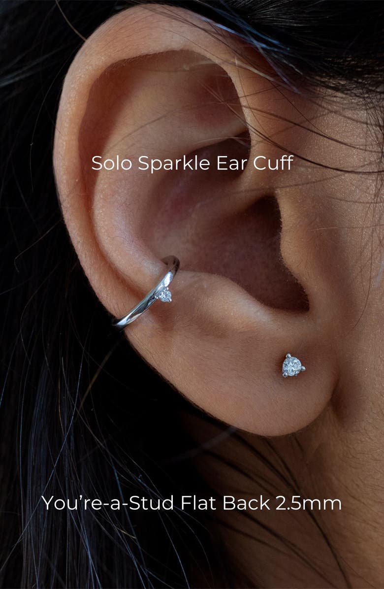 Seed2Stone Solo Sparkle Ear Cuff, Alternate, color, Silver