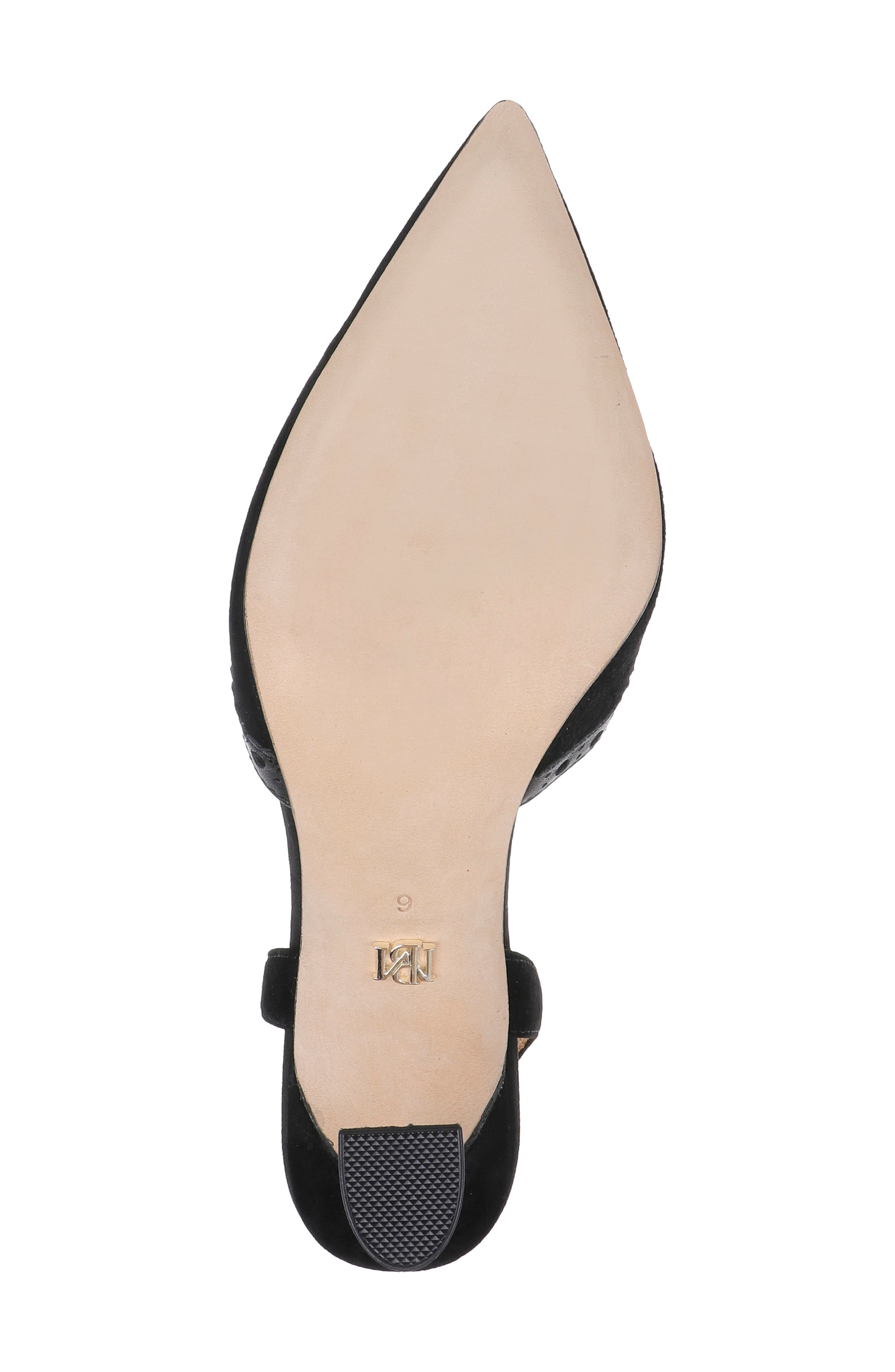 Badgley Mischka Collection Yanira Slingback Pointed Toe Pump, Alternate, color, Black Suede