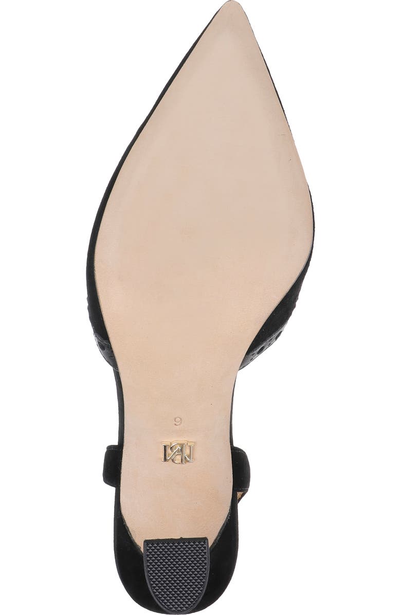 Badgley Mischka Collection Yanira Slingback Pointed Toe Pump, Alternate, color, Black Suede