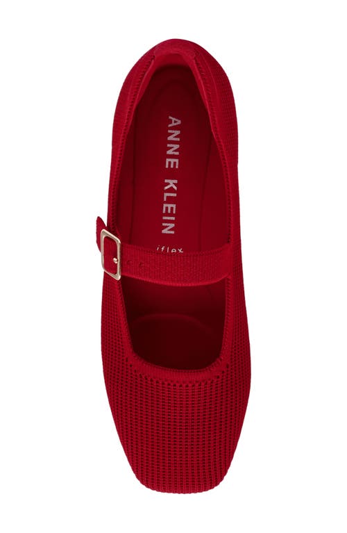 Anne Klein Mabel Mary Jane Flat In Red