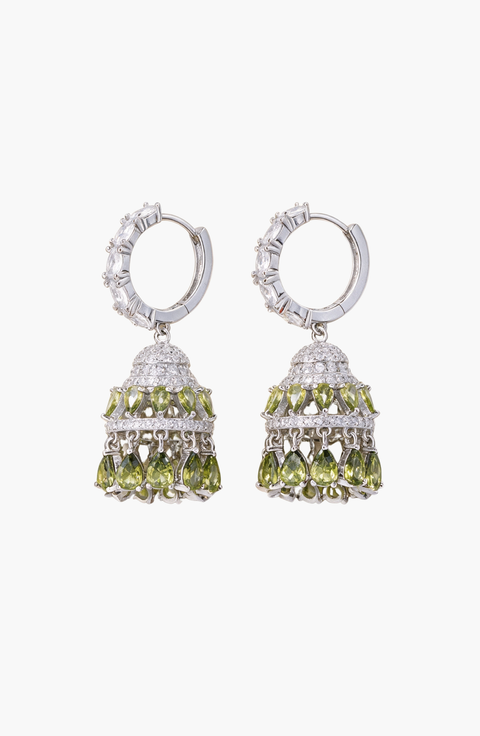 Tiered Bell Shape Statement Dangle Hoop Earrings
