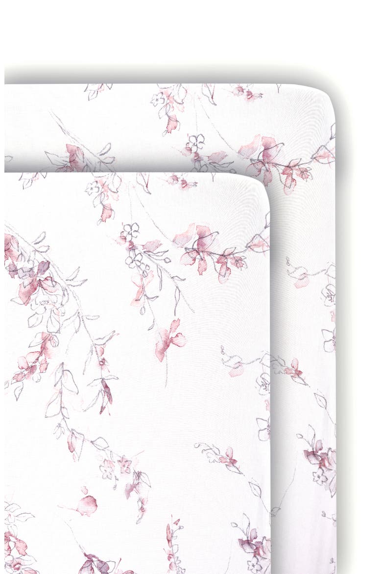 Bella 2-Pack Jersey Fitted Crib Sheets, Main, color, LAVENDER