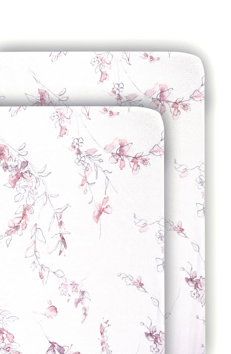 Oilo Bella 2-Pack Jersey Fitted Crib Sheets, Main, color, 