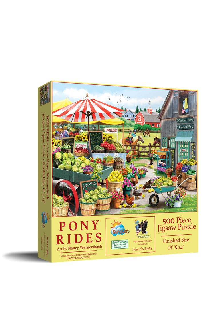 Pony Rides 500 piece Jigsaw Puzzle for Adults, Main, color, Multicolor