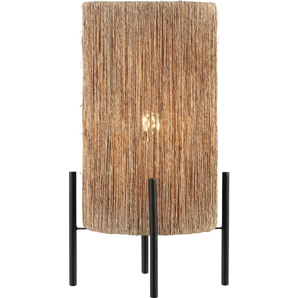 Jonathan Y Kai 16.5" Coastal Minimalist Rattan Led Table Lamp, Brown In Light Brown