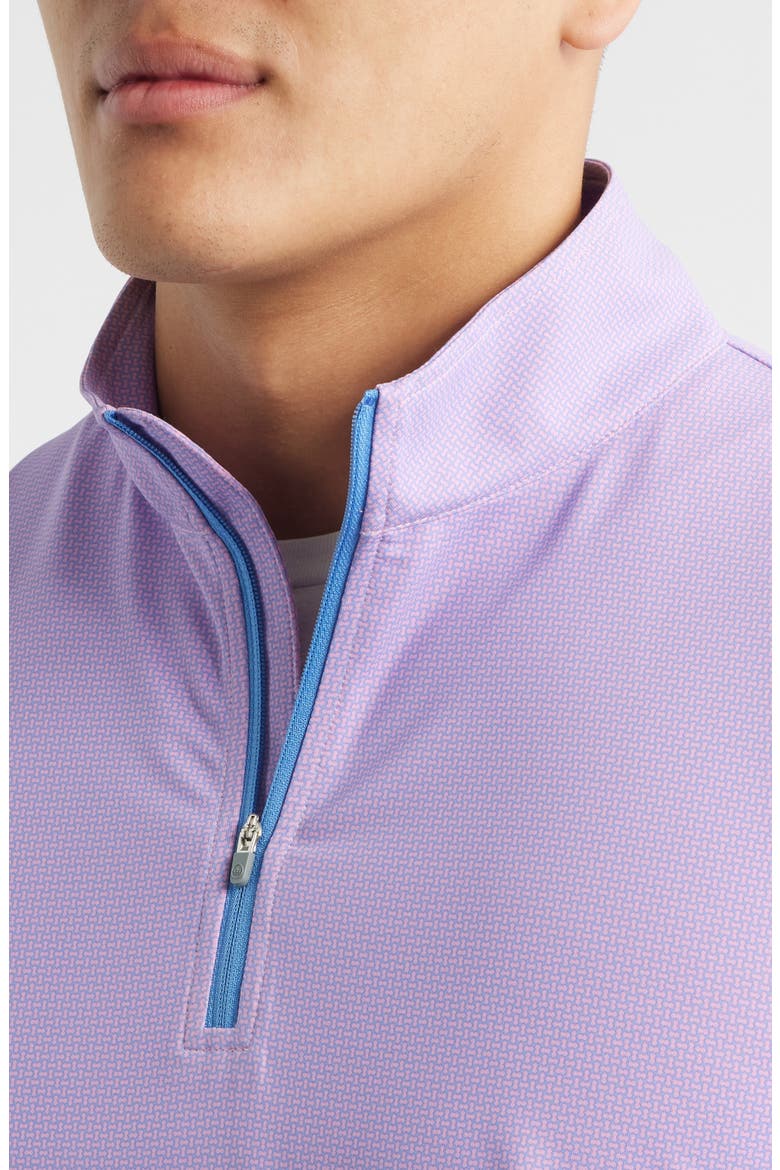 Perth Basketweave Quarter Zip Performance Sweatshirt, Alternate, color, PINK PARFAIT