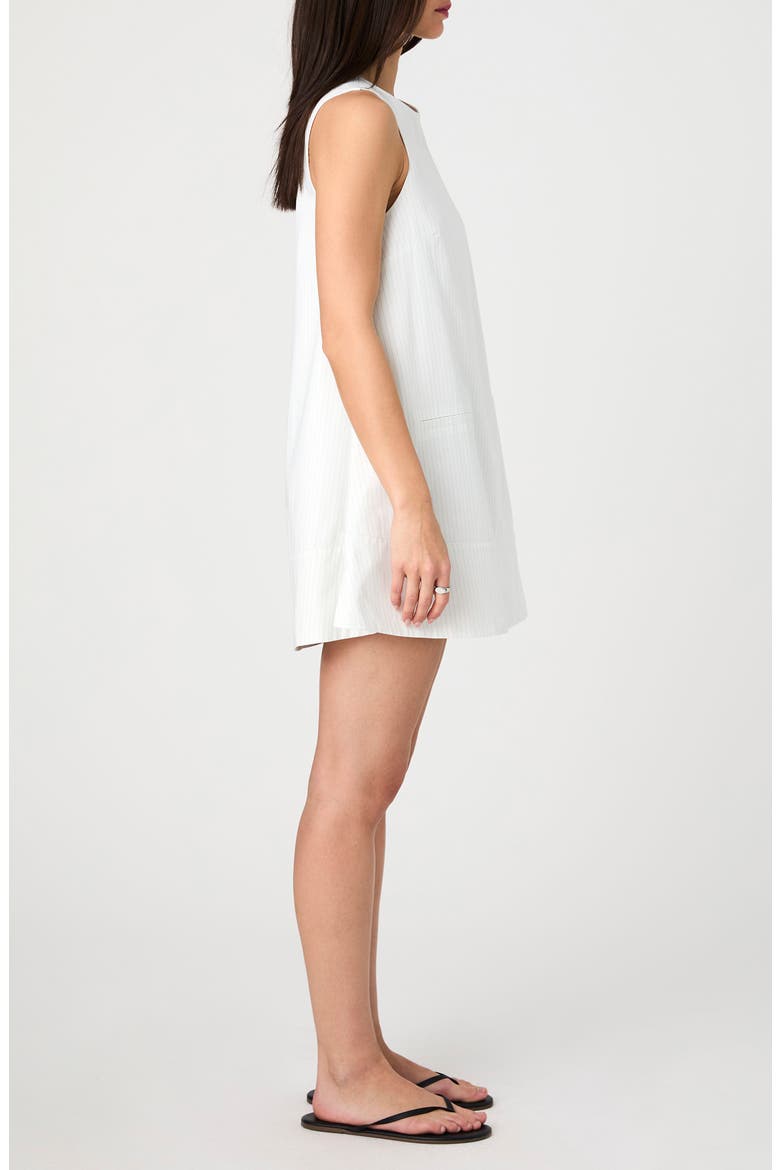 Sleeveless Shift Minidress, Alternate, color, CREAM-BLUE STRIPE