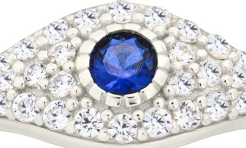 Sterling Forever Mozzie Cubic Zirconia Evil Eye Ring In Metallic