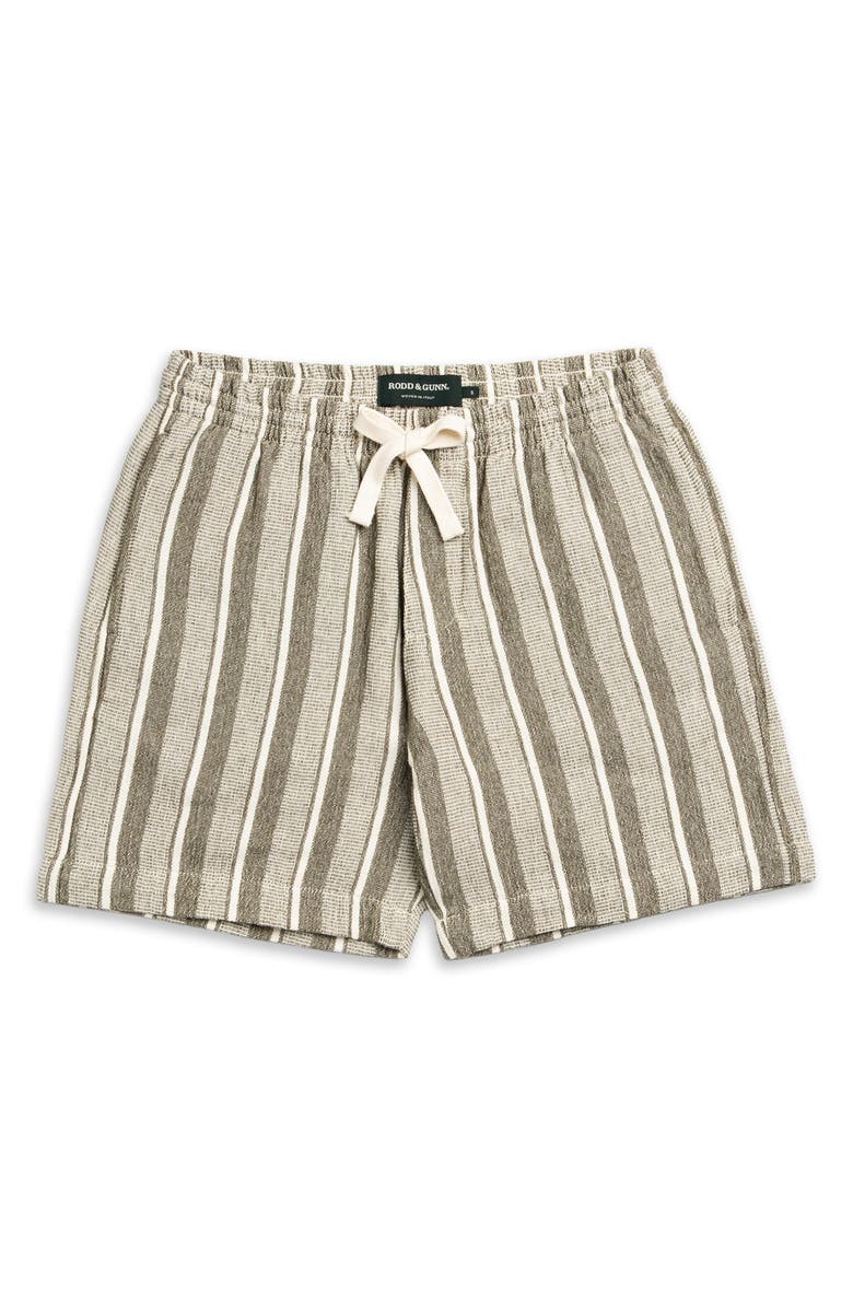 Rodd & Gunn The Laurels Stripe Cotton Blend Drawstring Shorts, Alternate, color, Sage