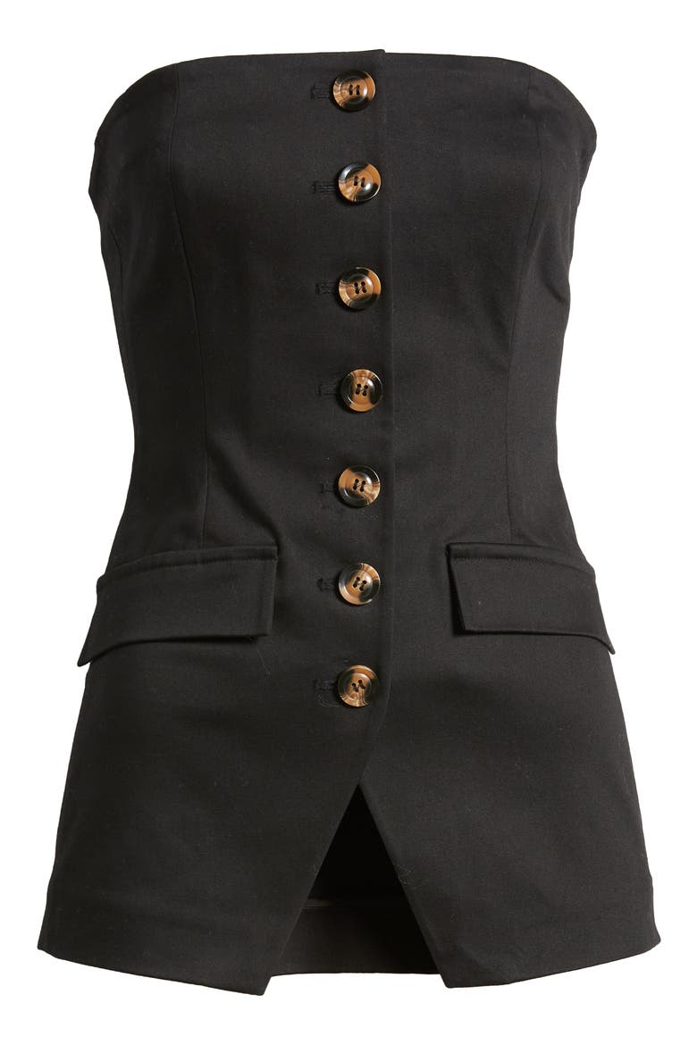 The Phoebe Strapless Bustier Top, Alternate, color, METEORITE