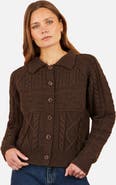 Yumi Collard Cable Knit Boxy Cardigan