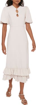 MINT VELVET Diamante Trim Midi Dress