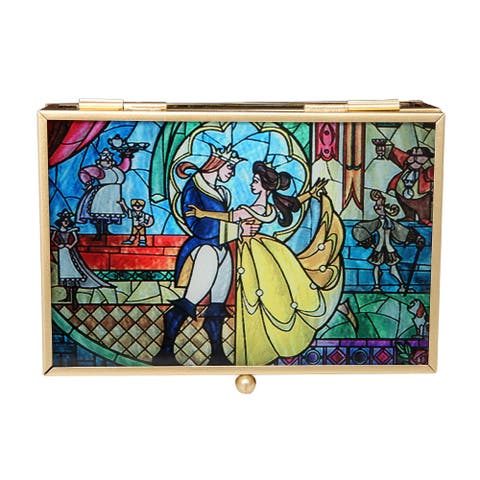 Beauty and the Beast Stained Glass Jewelry Box