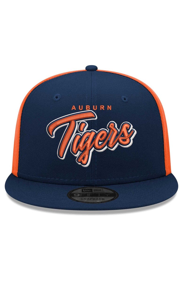 New Era Men's New Era Navy Auburn Tigers Outright 9FIFTY Snapback Hat, Alternate, color, Navy