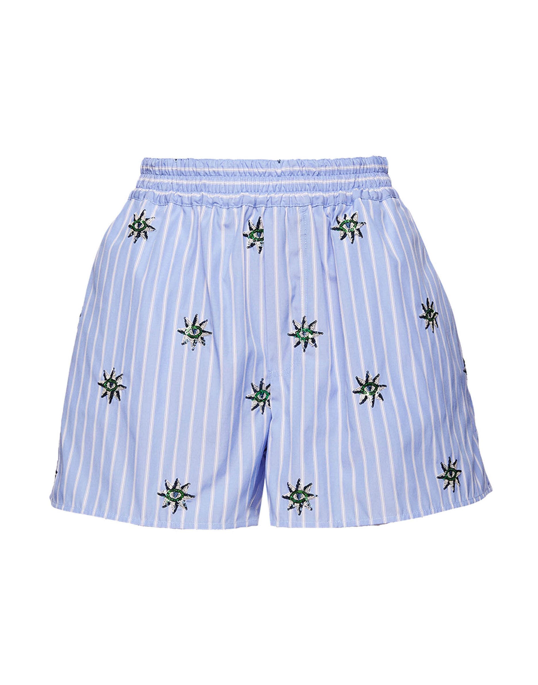 Pull-Up Shorts Third Eye Embroidered Light Blue - image 2