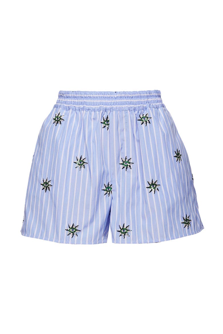 Pull-Up Shorts Third Eye Embroidered Light Blue, Alternate, color, Third Eye Light Blue