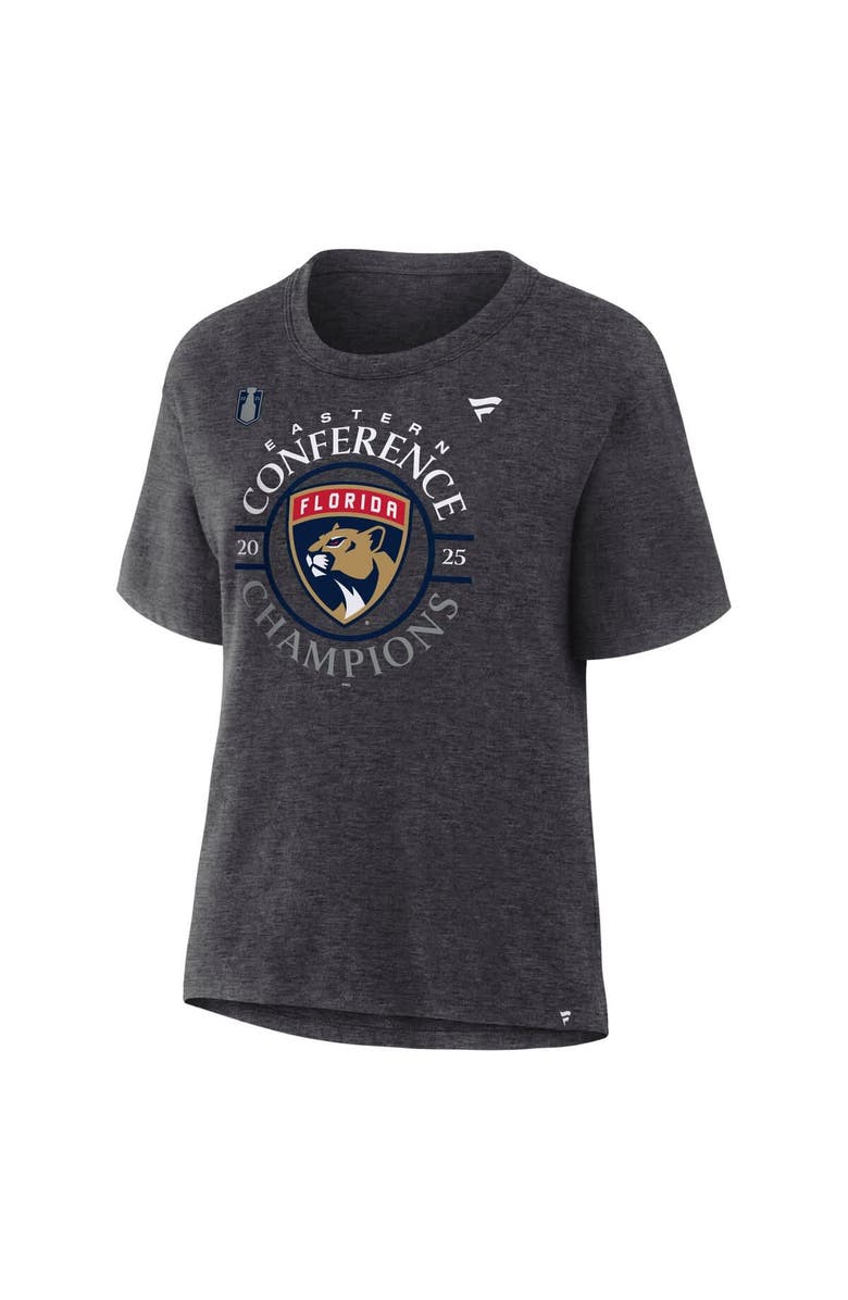 FANATICS Women's Fanatics  Heather Charcoal Florida Panthers 2025 Eastern Conference Champions Locker Room T-Shirt, Alternate, color, 