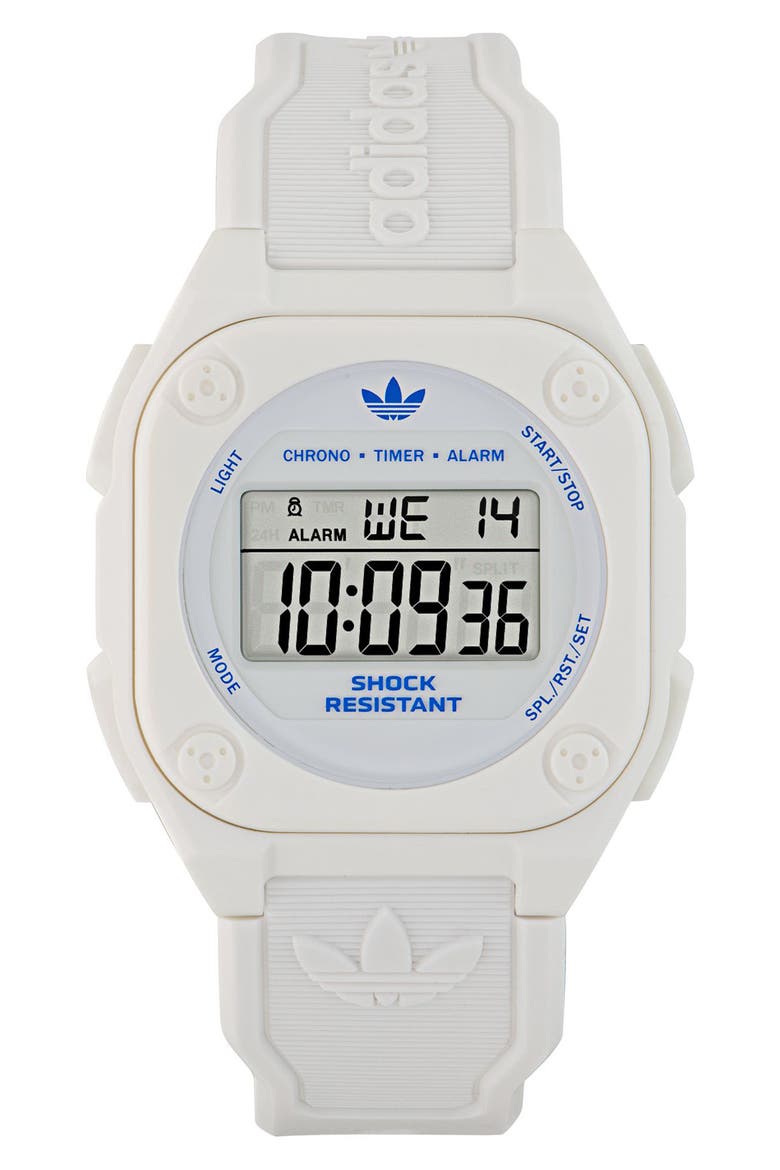 City Tech 4 Silicone Strap Watch, 42mm, Main, color, WHITE