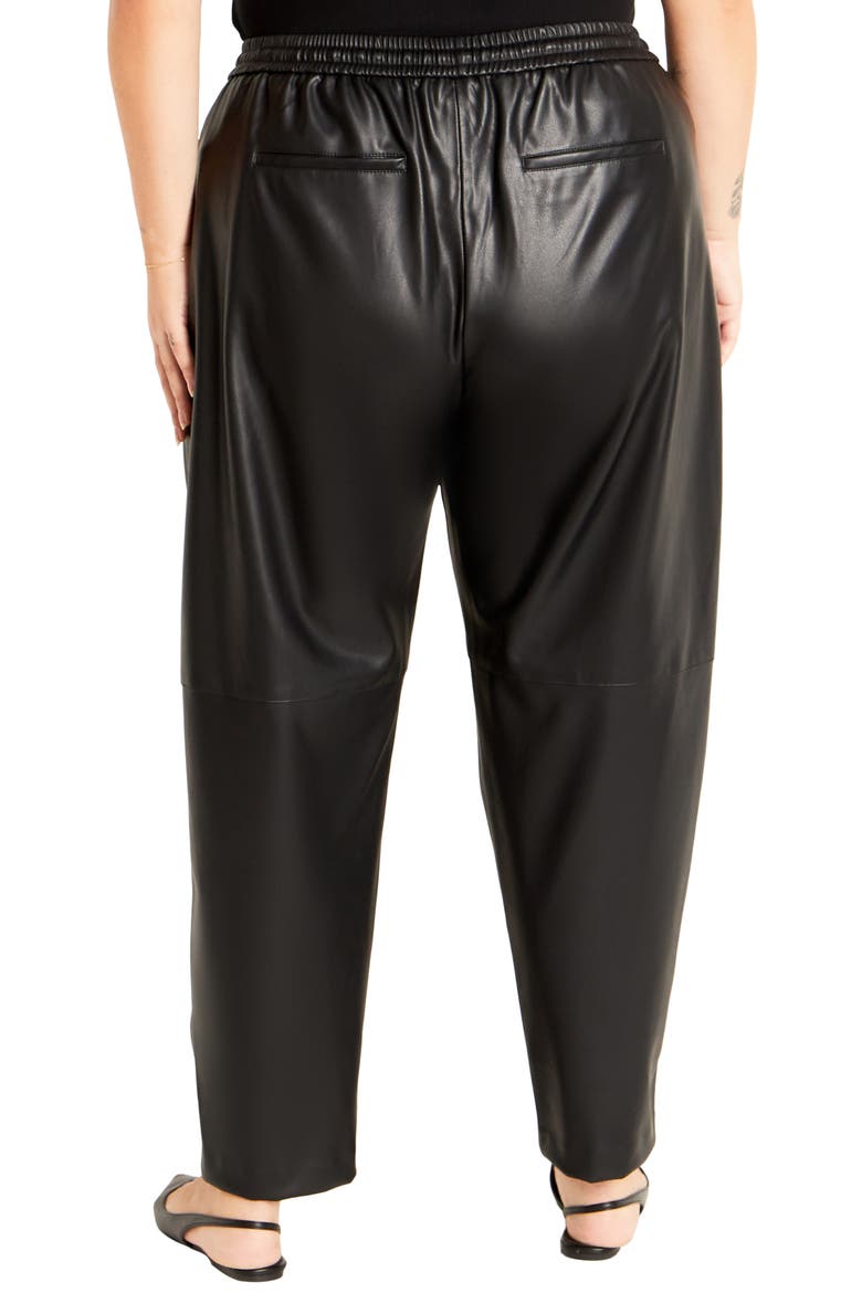 Mia Faux Leather Pants, Alternate, color, BLACK