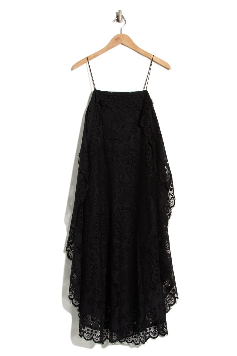 Doily Lace Dress, Main, color, BLACK