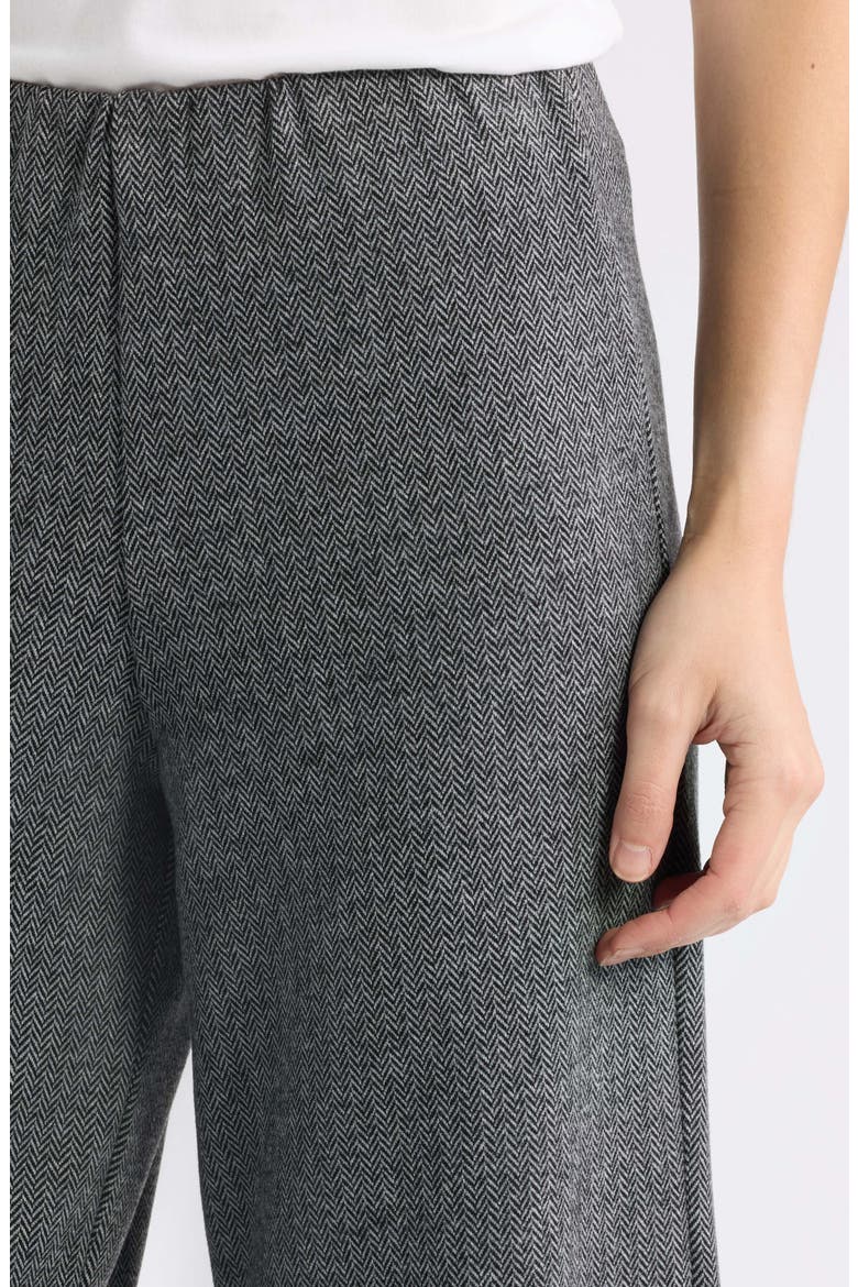 Herringbone Pull-On Pants, Alternate, color, GREY