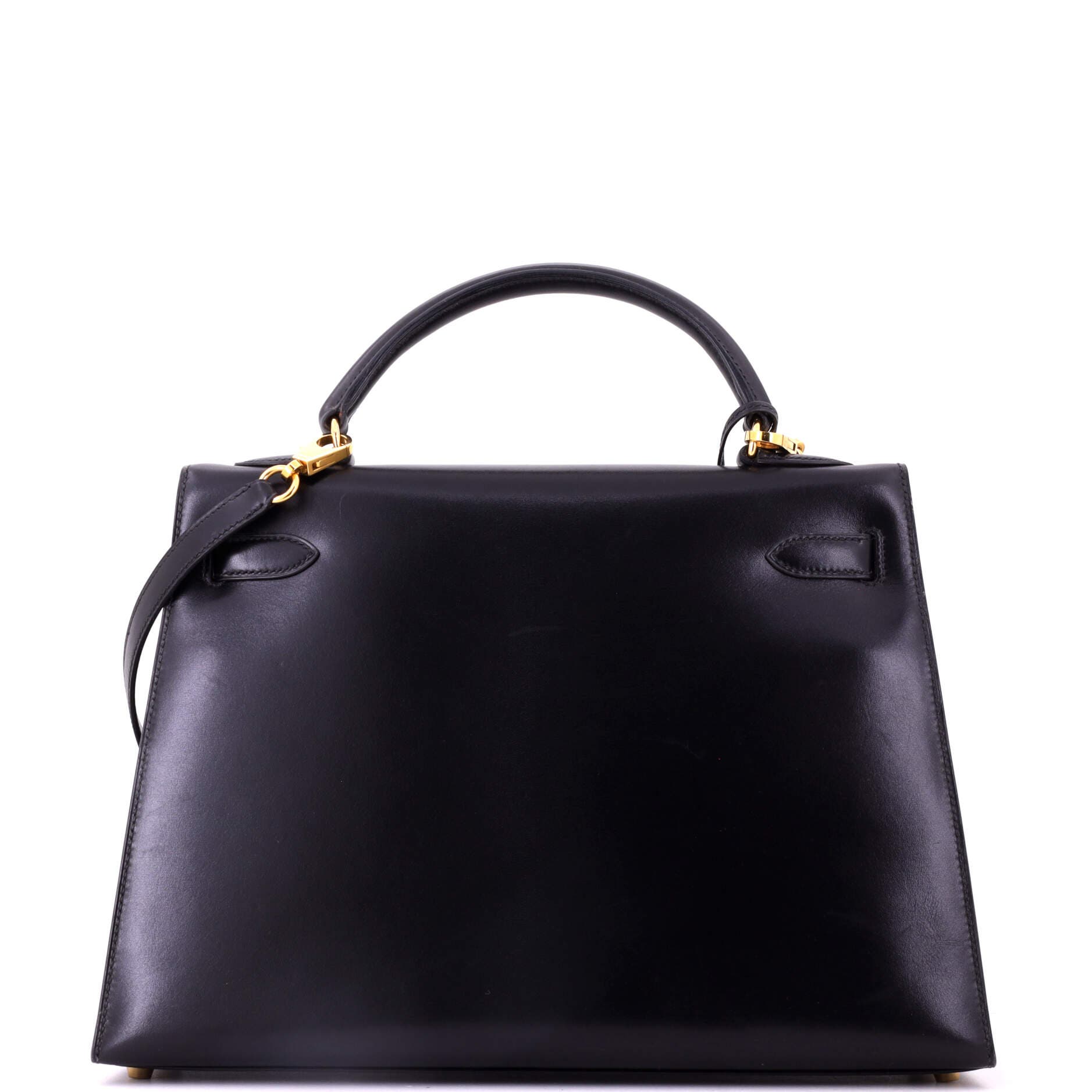 Kelly Handbag Black Box Calf with Gold Hardware 32, Alternate, color, Black