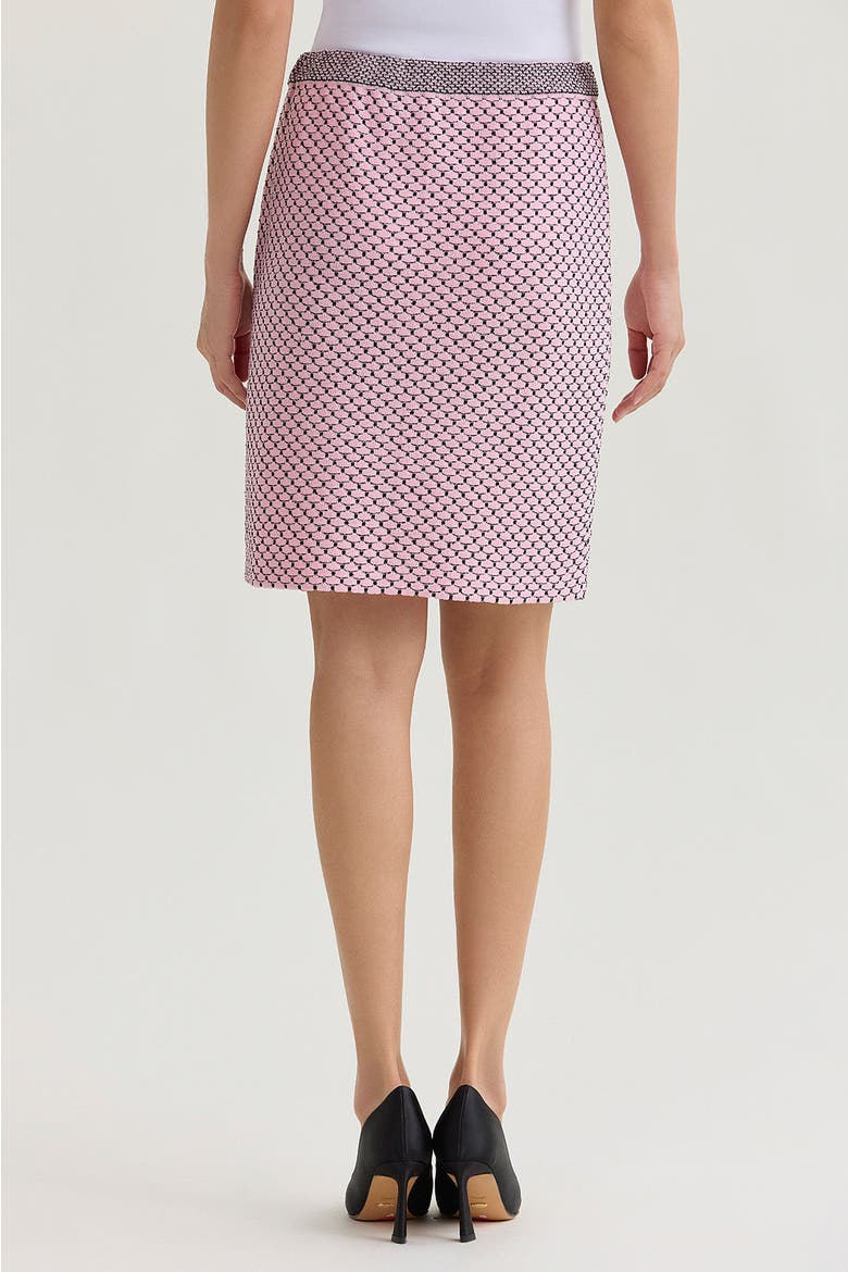 x Family Savvy Shell Stitch Straight Knit Skirt, Alternate, color, Perfect Pink/Black